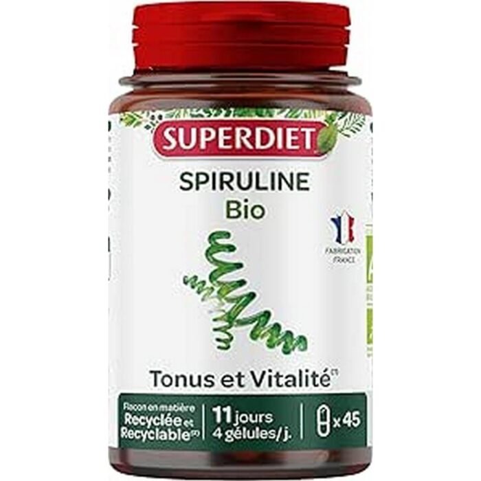 Energía y resistencia mejoradas — Super Diet Spirulina Bio 45,