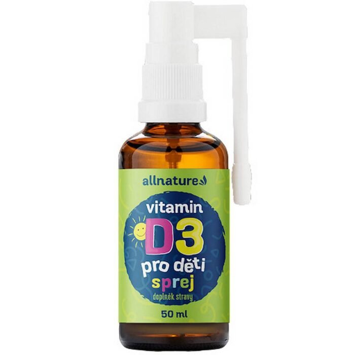 Dificultad para dar suplementos a los niños - ALLNATURE Vitamin D3 for children with MCT oil in spray 50 ml,