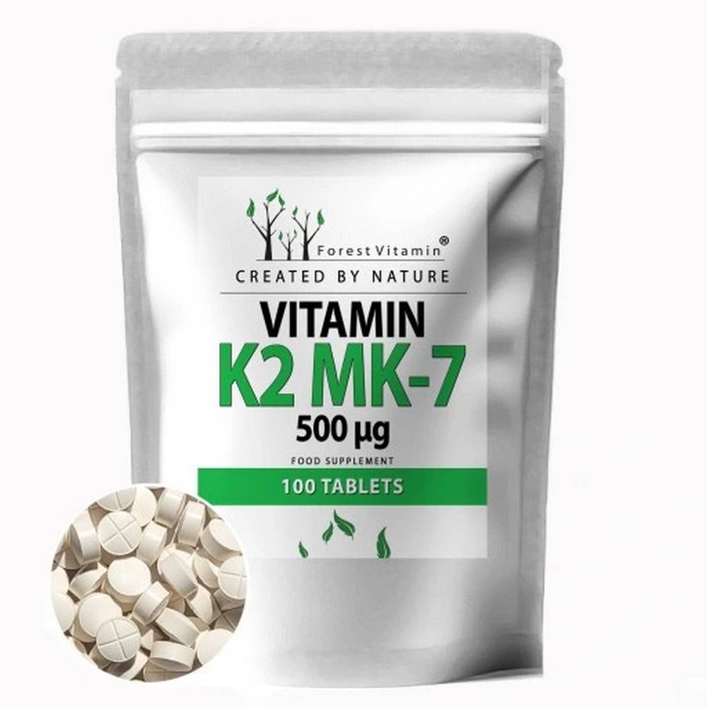 forest vitamin k2 mk 7 500mcg 100 Santé des os – FOREST VITAMIN K2 MK-7 500mcg,