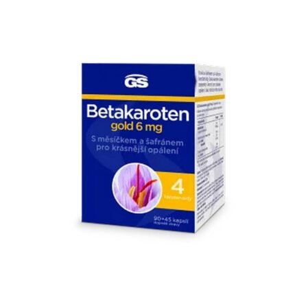 Поддержка здоровья кожи и зрения — GS Betacarotene gold 6 mg,