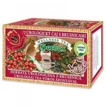 Support for urinary tract health — HERBEX Urological tea with cranberries,