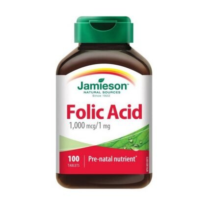 Supporting normal fetal development - Jamieson Folic Acid 1000 µg,