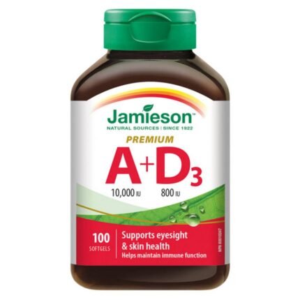 Vitamin A deficiency-JAMIESON Vitamins A+D3 10000/800 IU Premium,