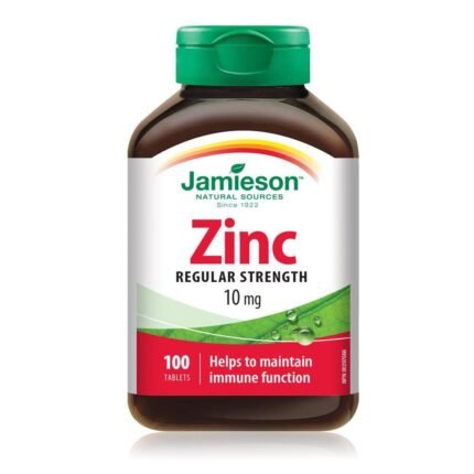 Supporting the immune system – Jamieson Zinc 10mg,