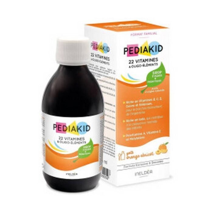 Helps prevent vitamin and mineral deficiencies by providing essential nutrients like vitamins C, D, E, and trace elements-Laboratoires Ineldea PEDIAKID Sirop 22 vitamines et oligo-éléments 250 ml,