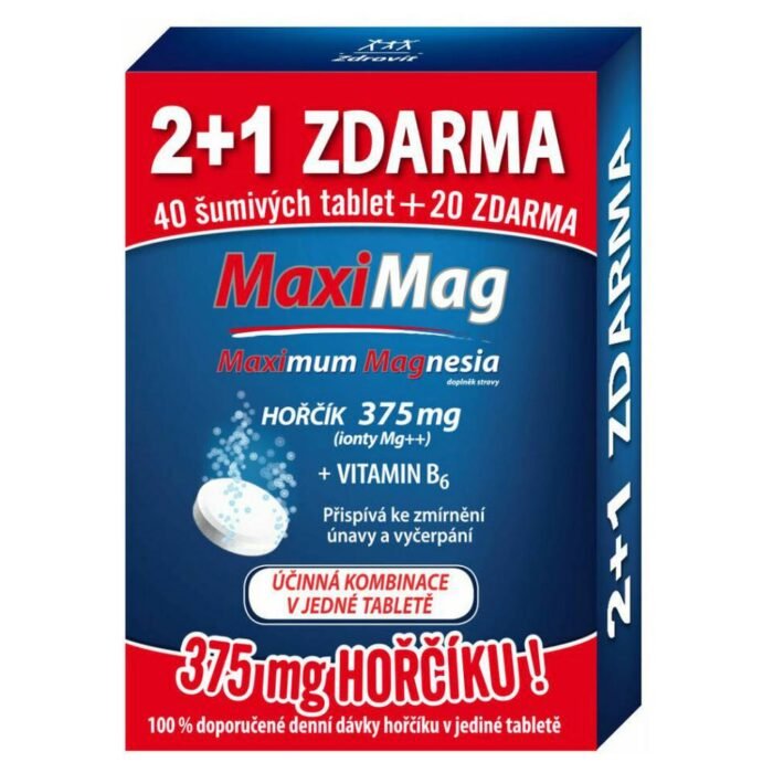 Crampes et spasmes musculaires -MAXIMAG Magnesium + B6 effervescent 20,