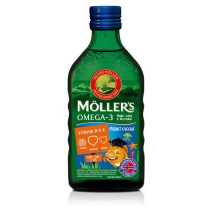Apport insuffisant en acides gras oméga-3 – MÖLLER'S Omega 3 sabor frutas 250 ml,