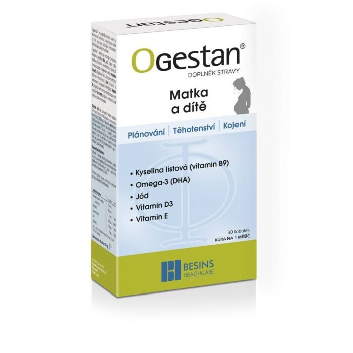 Pregnancy support — Ogestan Mom and Baby, Fetal brain development — Ogestan Mom and Baby, Vision support — Ogestan Mom and Baby, Vitamin complex for mother and baby — Ogestan Mom and Baby