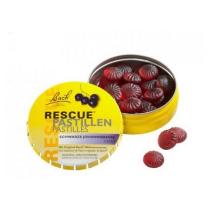 Эмоциональное напряжение или нервозность-RESCUE® Bach Flower Essences Crisis Lozenges Blackcurrant 50 g,