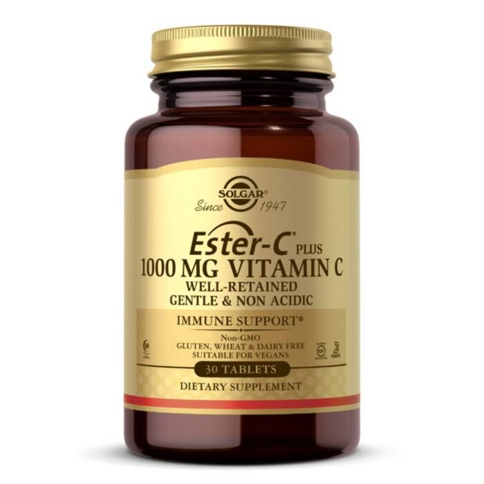 Immune support — Solgar Ester-C Plus, Antioxidant protection — Solgar Ester-C Plus, Fatigue reduction — Solgar Ester-C Plus, Skin health improvement — Solgar Ester-C Plus