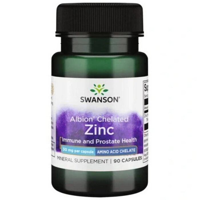 Apoyo al sistema inmunológico – SWANSON ZINC CHELATE ALBION 30MG,