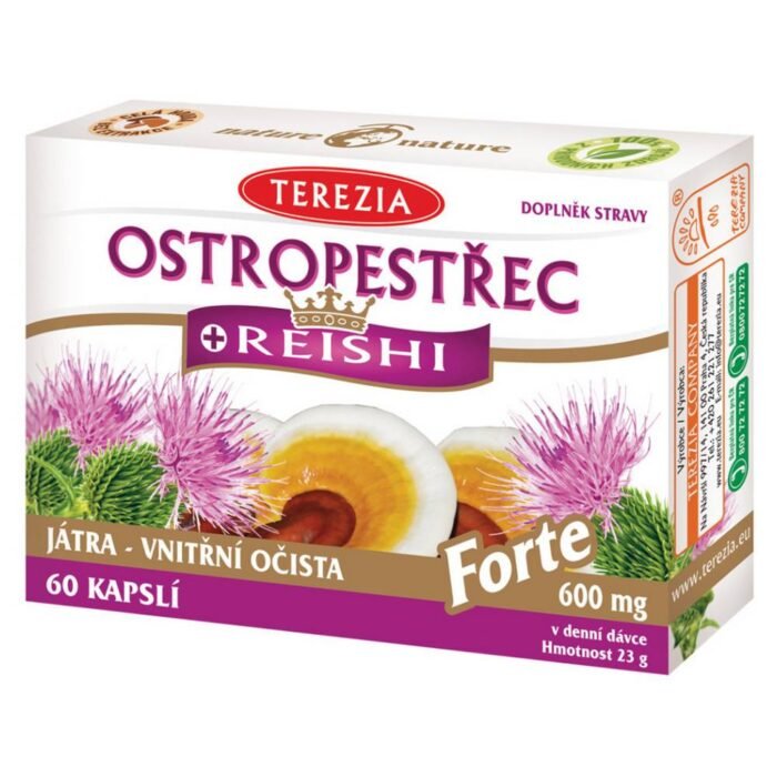 Función hepática debilitada debido a toxinas o estrés-TEREZIA Milk thistle + reishi forte,