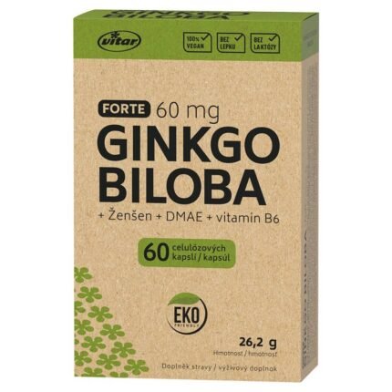 Memory decline and forgetfulness-VITAR EKO Ginkgo biloba 60 mg + DMAE + vitamin B6,