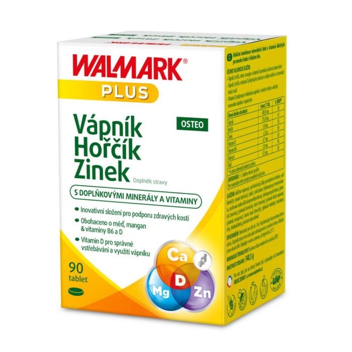 Diminution de la densité et de la force osseuse – WALMARK Calcium Magnesium Zinc Osteo,