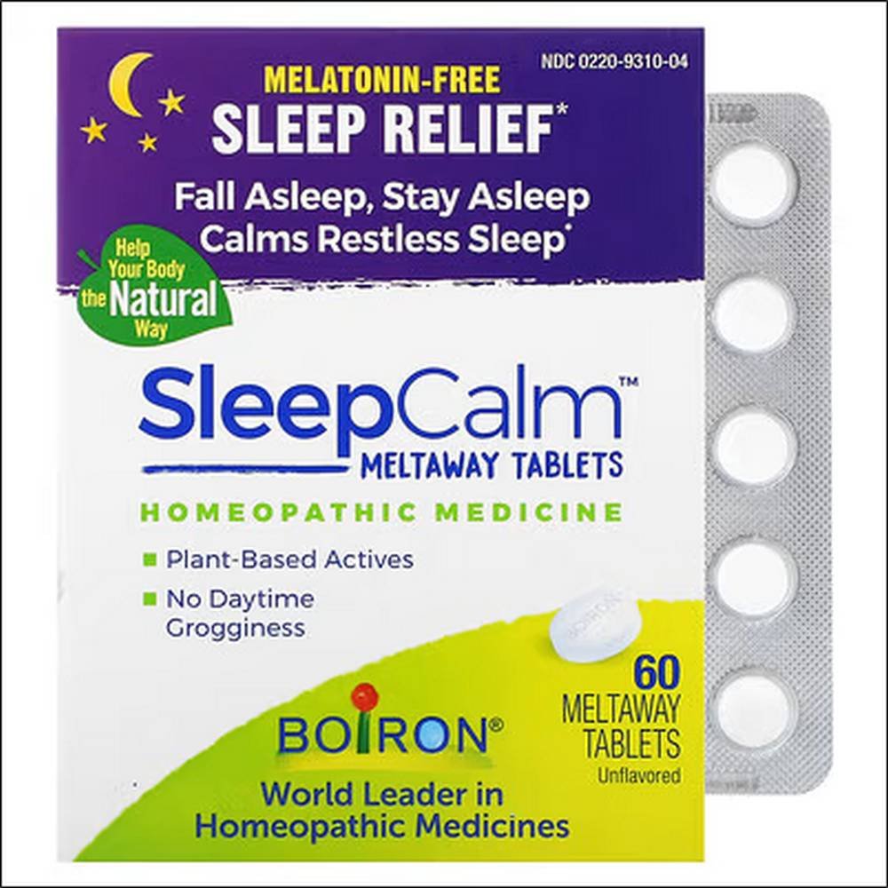 boiron sleepcalmtm unflavored 60 meltaway tablets Sueño reparador y calma natural – Boiron SleepCalm™