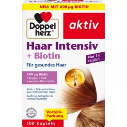 Caída y debilitamiento del cabello — DOPPELHERZ Hair Intensive+Biotin,