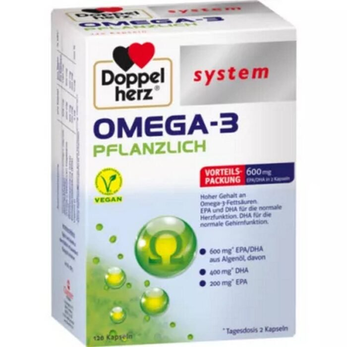 Apoyo para la salud cardiovascular — DOPPELHERZ Omega-3 plant-based system,
