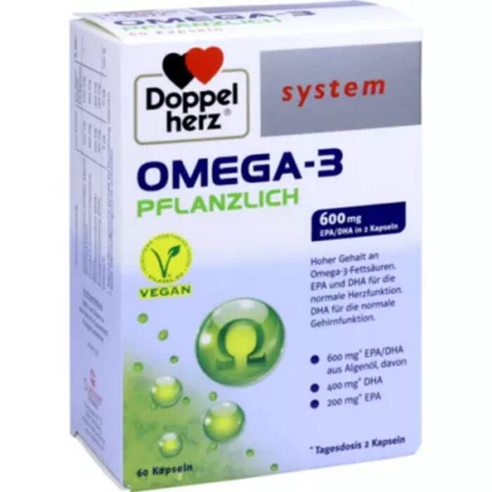 Apoyo para la salud cardiovascular — DOPPELHERZ Omega-3 plant-based system,