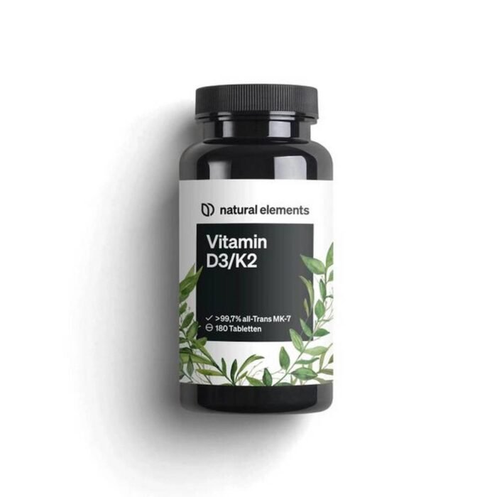 Vitamin D and K deficiency - natural elements Vitamin D3 K2,