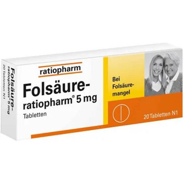 Supporting normal folic acid levels — Ratiopharm Folic acid 5 mg,