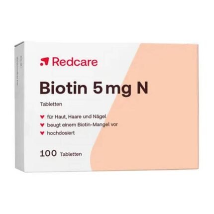 Renforcement des cheveux et des ongles — Redcare Biotin 5 mg N,