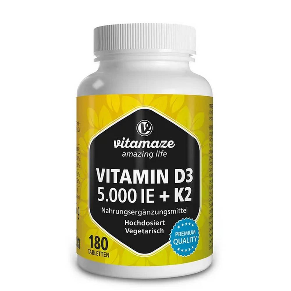 vitamaze® vitamin d3 5000 iu k2 Carence en vitamine D et K-Vitamaze Vitamine D3 5 000 UI + K2,