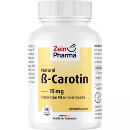 Support for skin and eye health — Zein Pharma BETA CAROTIN NATURAL 15 mg,