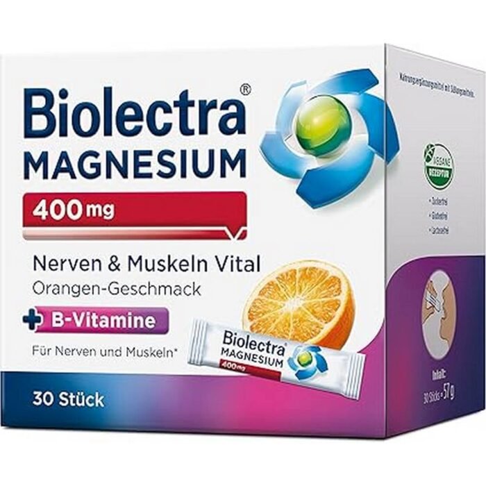 Crampes et spasmes musculaires – Biolectra Magnesium 400 mg,