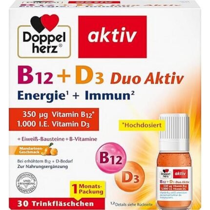 Stimule l’énergie – Doppelherz B12 + D3 Duo Active,