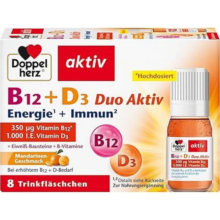Повышает энергию – Doppelherz B12 + D3 Duo Active,