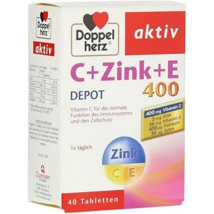 Protects cells from oxidative stress – DOPPELHERZ C + Zink + E,