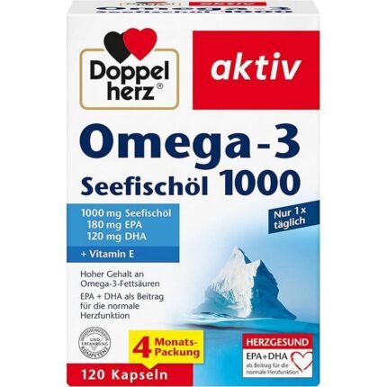 Soutien de la santé cardiaque – Doppelherz Omega-3 Sea Fish Oil 1000,