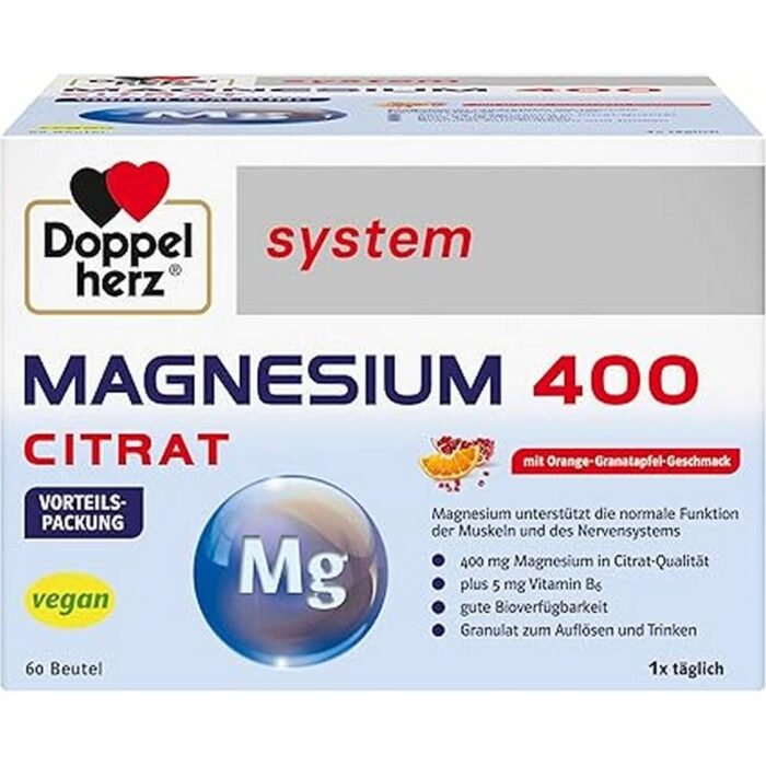 Поддержка мышечной функции – Doppelherz System Magnesium 400 Citrate,