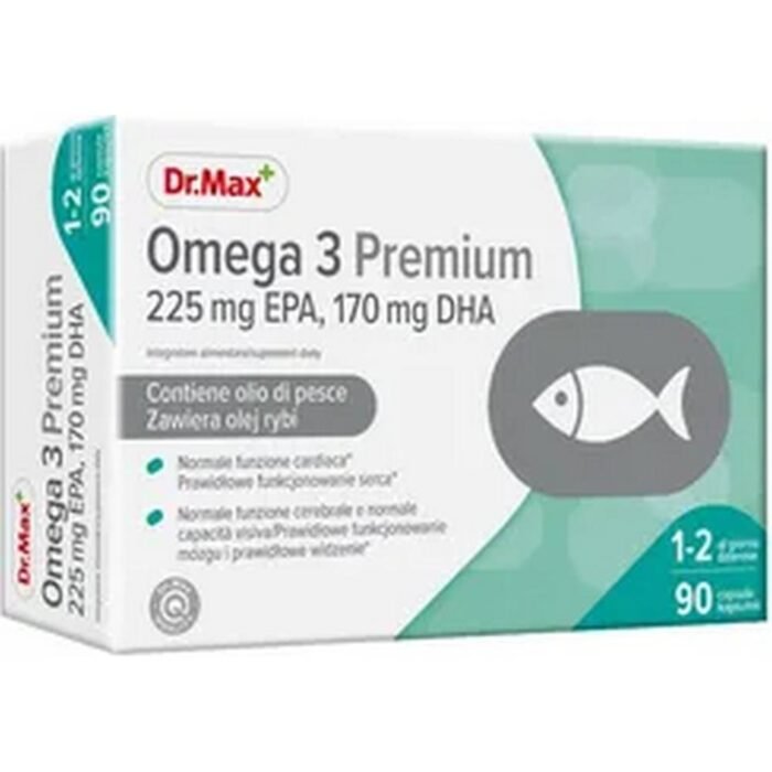 Soutient le système cardiovasculaire - Dr.Max Omega 3 Premium,
