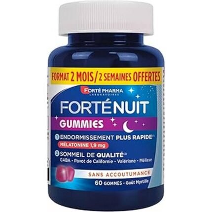 Difficulté à s’endormir – Forté Pharma FortéNuit 1.9 mg,