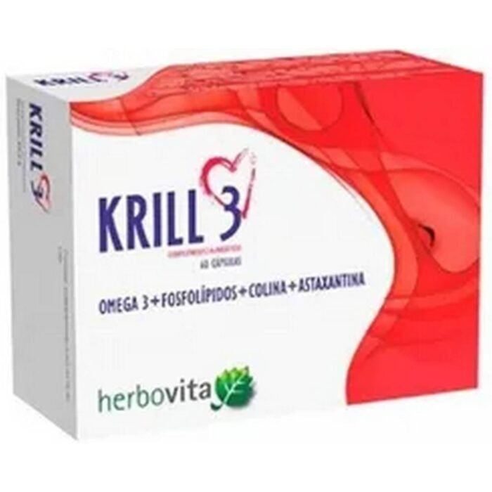 Soutient la santé cardiaque - Herbovita Krill 3 Omega Acids,