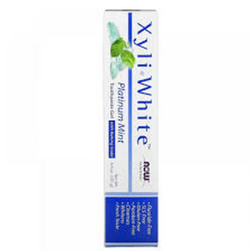 imagesnowfoods181 NOW Foods, Solutions, XyliWhite, Toothpaste Gel, Platinum Mint, 6.4 oz (181 g)