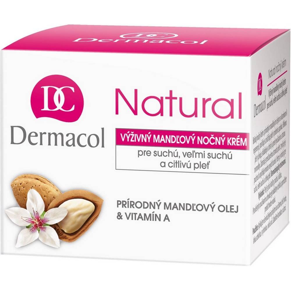 natural almond night cream 50 Peau sèche et squameuse pendant la nuit - Dermacol, Crème de Nuit Naturelle à l'Amande 50 ml