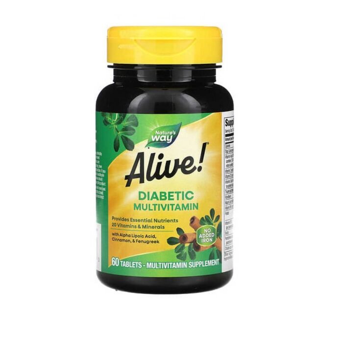 Поддержка нормального уровня сахара в крови — Nature’s Way Alive! Diabetic Multivitamin,