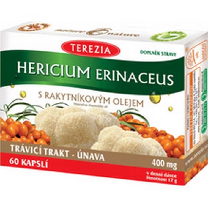 Declive de memoria y concentración – Terezia Company Hericium erinaceus with sea buckthorn oil,
