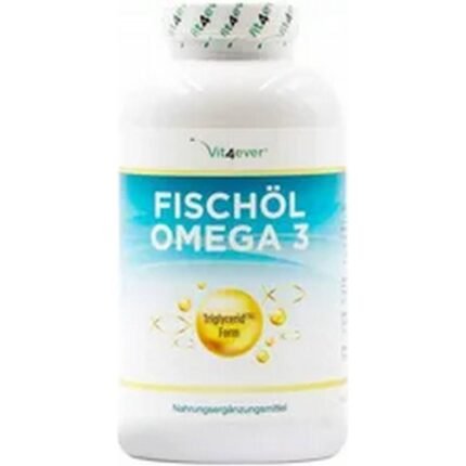 Soutient la fonction cardiovasculaire - Vit4Ever Omega 3 Acids XXL 1000 mg 18% Epa 12% Dha,