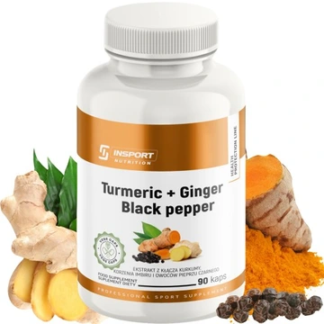 Insport Nutrition CURCUMIN PIPERINE GINGER 402mg, 90, Kurkumina z piperyną i imbirem 402 mg, 90, Insport Nutrition