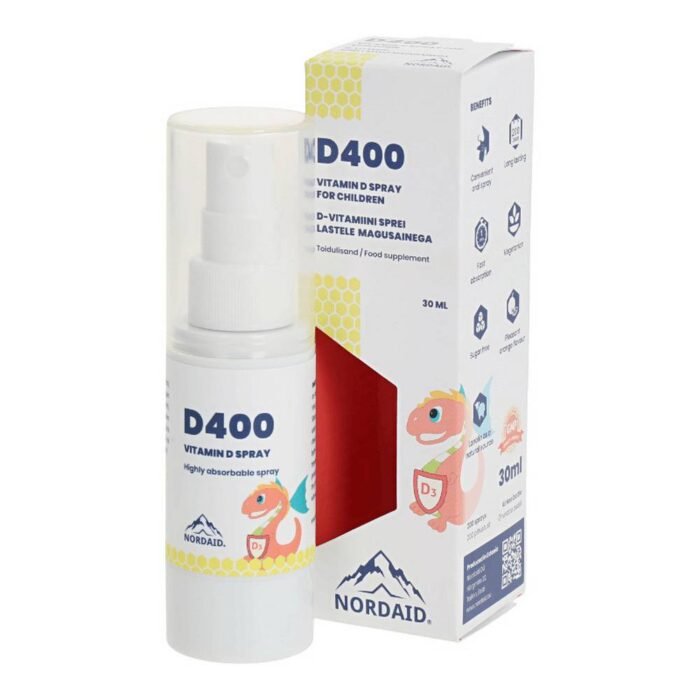 Faible vitamine D – NORDAID VITAMIN D3 spray 400 IU,