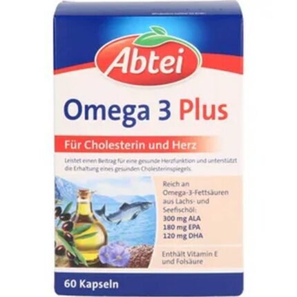 Abtei Omega 3 6 9 Lachsöl+Leinöl+Oliven Öl Kapseln 60 St