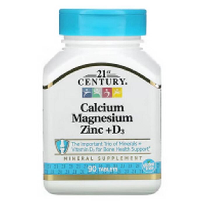 Strengthening bones and teeth-21st Century, Calcium Magnesium Zinc + D3,