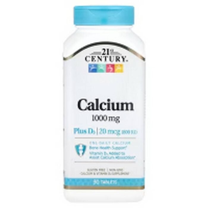 Strengthening bones and teeth-21st Century, Calcium Plus D3,