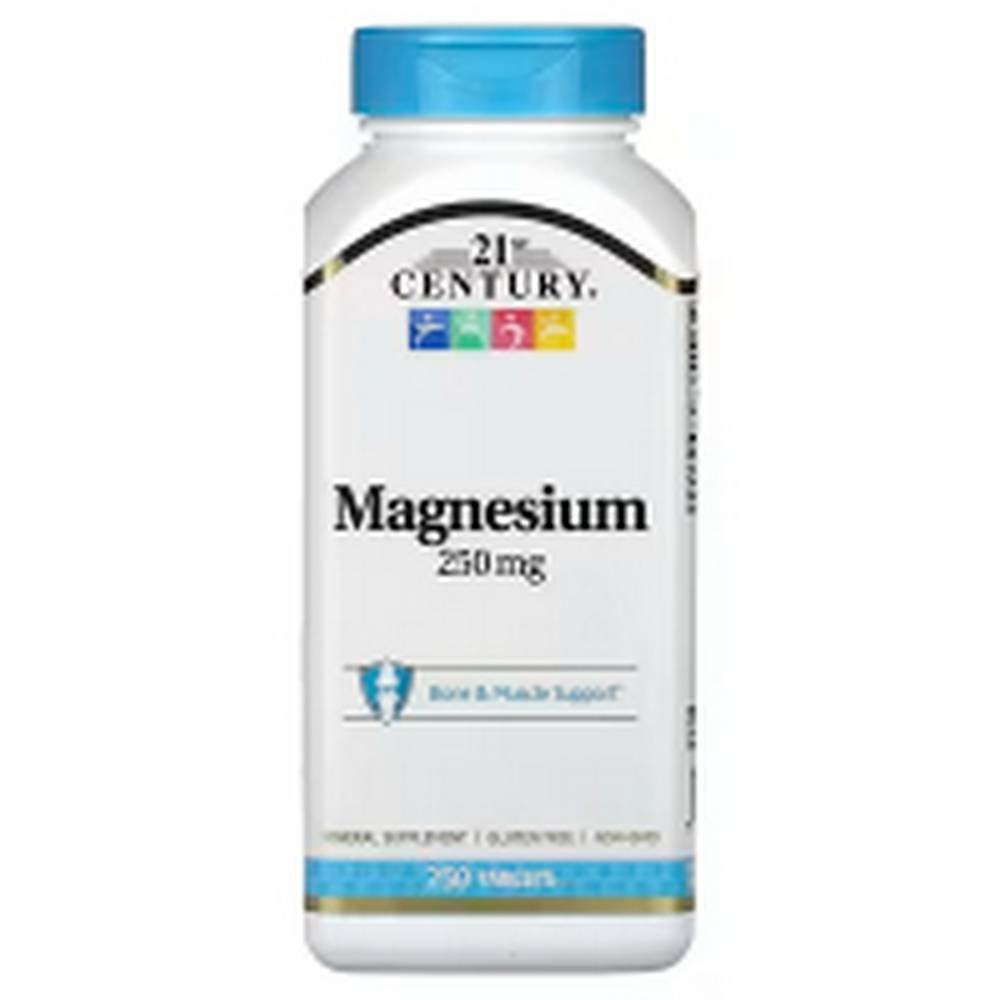 21st century magnesium 250 mg 250 21st century magnesio 250 mg 250 Magnesium Deficiency -21st Century, Magnesium, 250 mg,