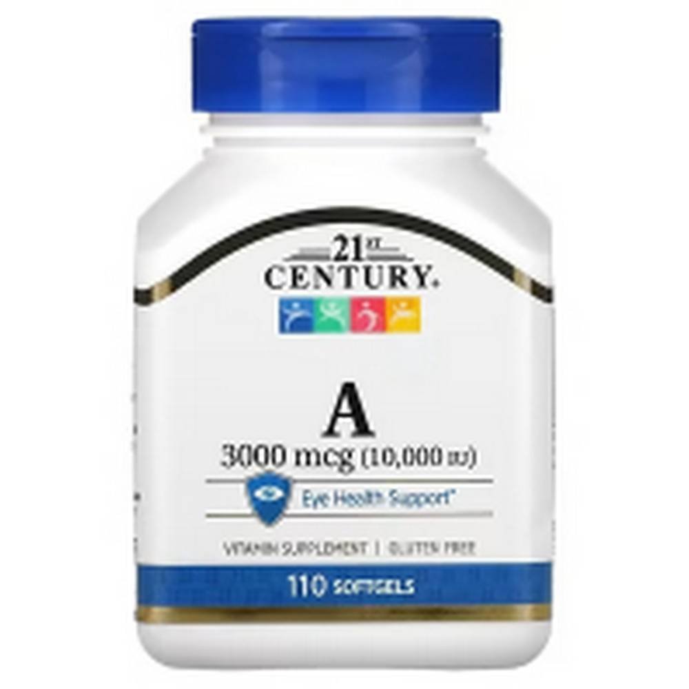 21st century vitamin a 3000 mcg 10000 iu 110 Immune Support -21st Century, Vitamin A, 3,000 mcg (10,000 IU),