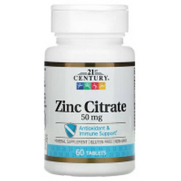 Immune System Support-21st Century, Zinc Citrate, 50 mg,