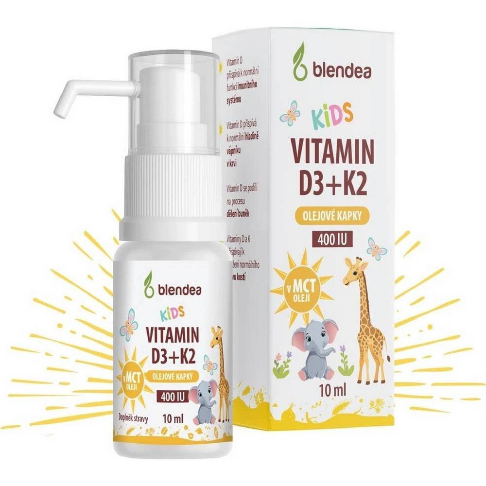 blendea vitamin d3 k2 drops for children10ml Support for bone and teeth health β Blendea Vitamin D3 + K2 Drops for Children, 10 ml,